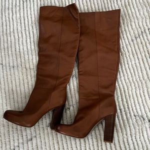 Nine West Knee length brown leather boots 8M
